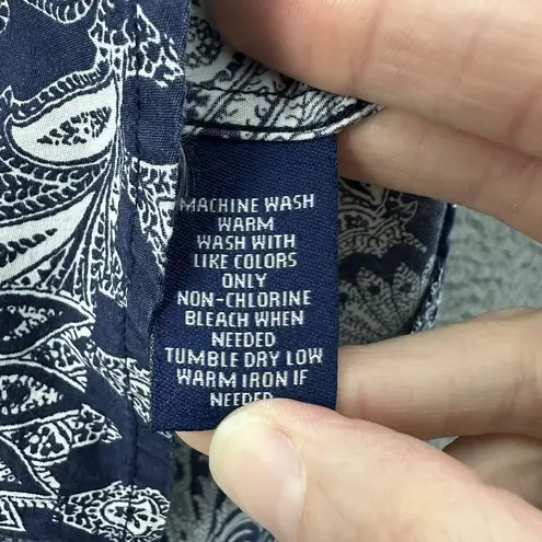 CHAPS  Button Up Shirt‎ Paisley Mixed Print 100% Cotton Western Boho Women's 2X