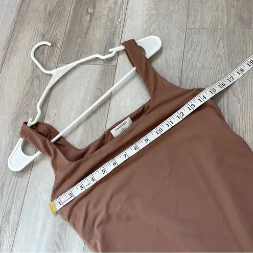 Babaton Contour Bodysuit Brown (large) square neck seamless double lined party