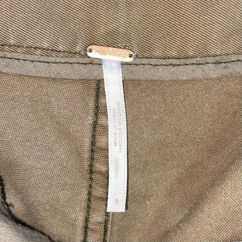 Free People  Gunner High Rise Olive Green Shorts Size 8
