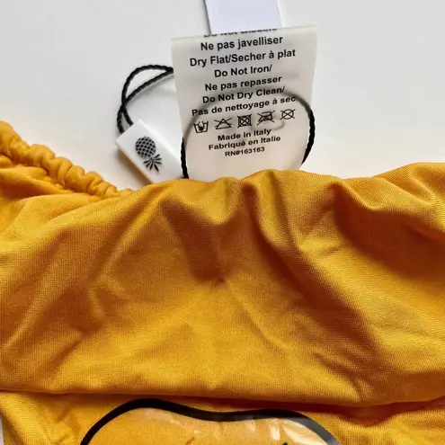 Monica Hansen Beachwear Miami Vice String Bikini Bottom Yellow Size Small NEW