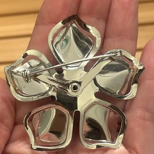 Silver Flower Brooch