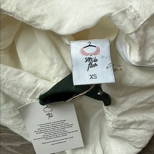 NEW Son De Flor scarlet top XS White