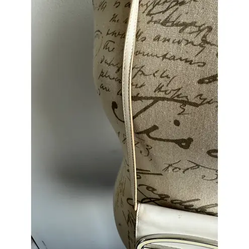 Diesel White Leather Shoulder Bag D Logo Flap Crossbody Clutch Purse