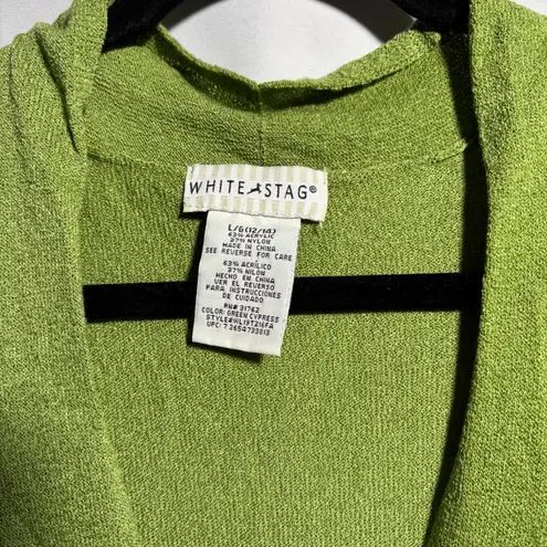White Stag VTG 90s Green One Button Cardigan Sweater Babydoll Fairy Grunge Boho Womens L