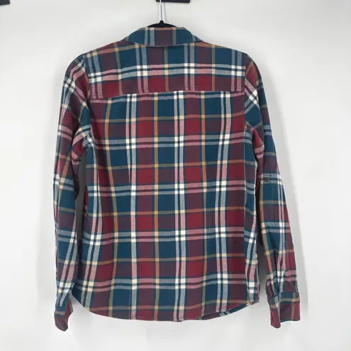 The North Face  Womens Plaid Flannel Shirt Long Sleeve Button Up Cotton Size M