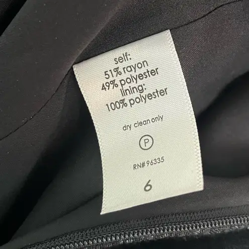 Susana Monaco Black Sparkle Detail Boat Neck Sleeveless Cocktail Dress Size. 6