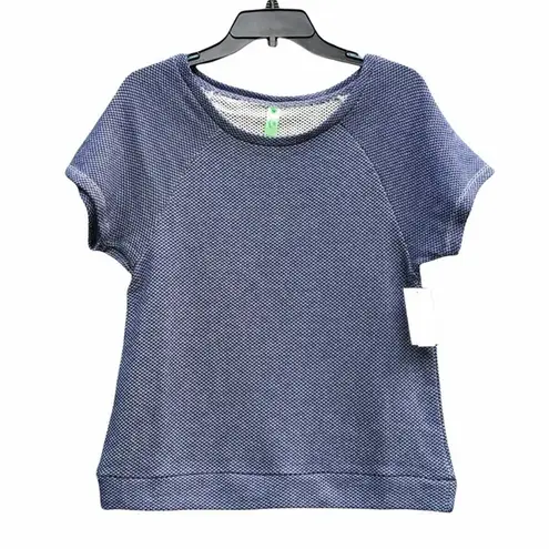 NWT Honeydew Blue Ribbed Short Sleeve Top M Size M