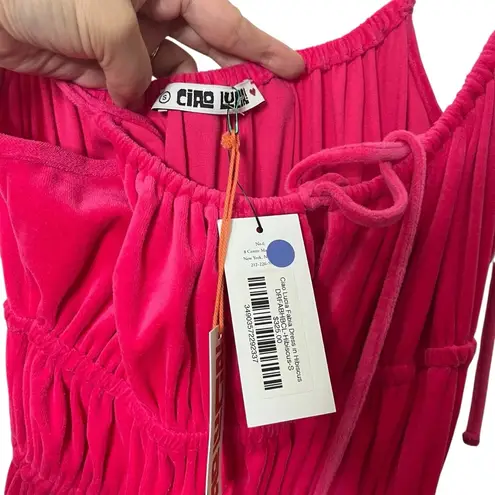 Ciao Lucia NWT Fabia Velour Dress Women’s Size Small Hibiscus Pink Midi