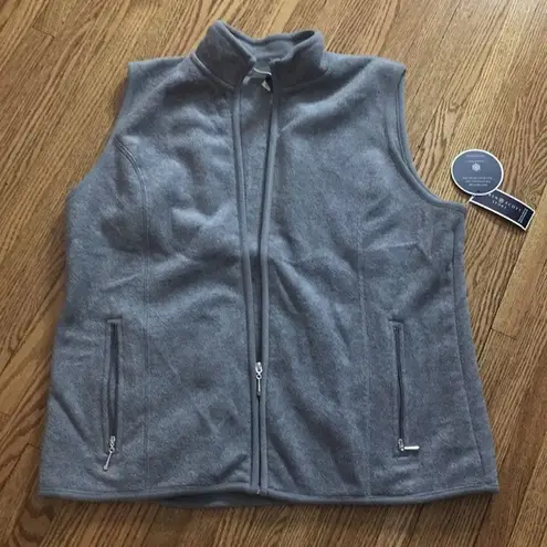 Karen Scott New grey fleece vest