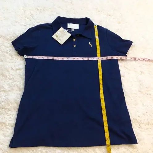 š Pappagallo pullover short sleeve solid navy blue polo top large