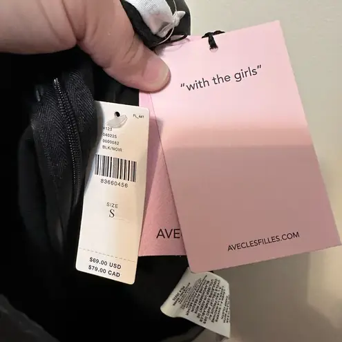 Avec Les Filles Avec Les Filles Anthropologie NWT Faux Vegan Leather Slit Leggings Black Small