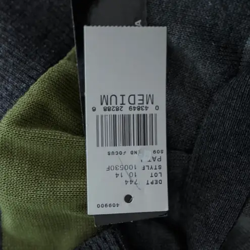 Byer California IZ Stripe Sweater Womens M Gray Green Chevron Knit Y2K Retro