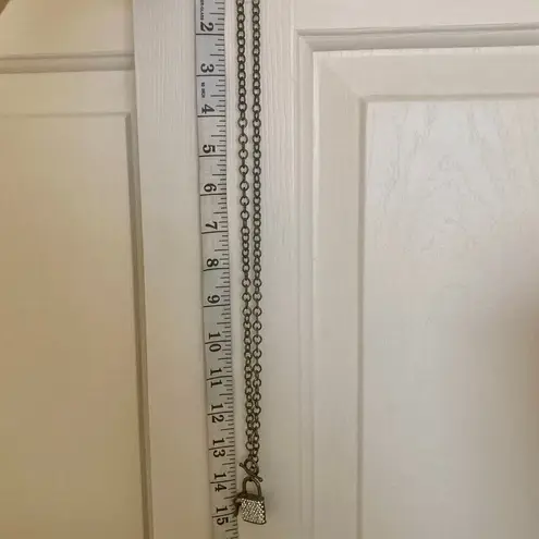 Lock and key rhinestone necklace, Gunmetal chain toggle closure, star cutouts Gray