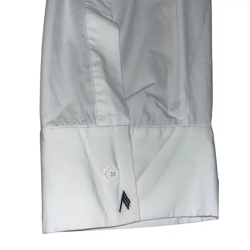 THE ATTICO Candice Mini Dress in White 42 New Womens Collard Ruffle Shirt Size undefined
