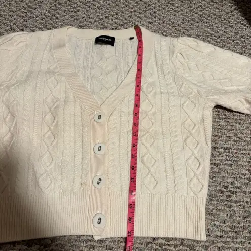 The Kooples Wool Cable Cardigan Ivory White- Size 2 (Medium)