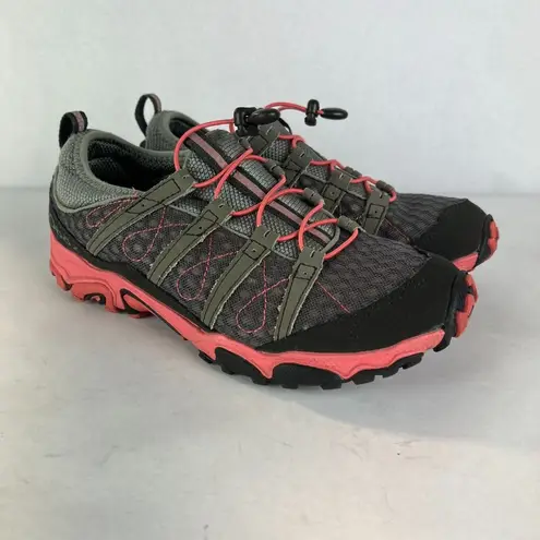 Oboz Sneaker Shoes Womens 8.5 Gray Pink Athletic Low Top Hiking Pull Cord Echo