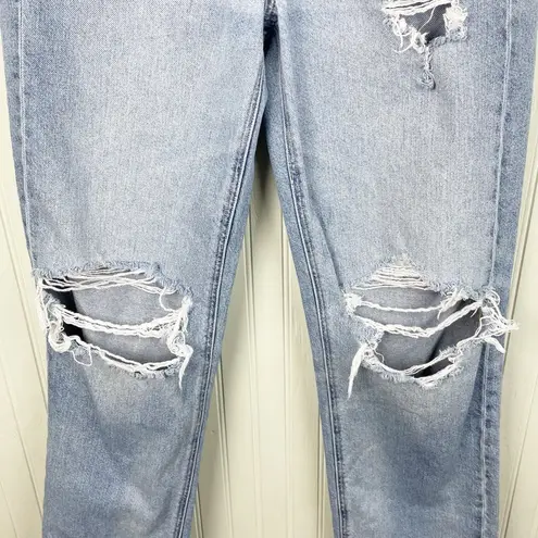 American Eagle  Ripped Low-Rise Baggy Straight Jean Blue Denim Women's Size 2