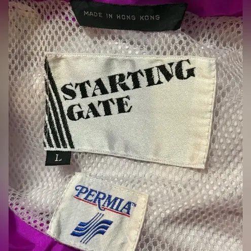 Vintage Starting Gate Permia Jacket Purple Coral 90s Windbreaker Large