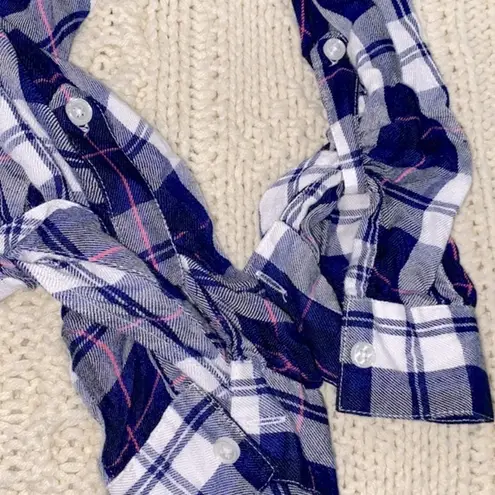 Harper  blue plaid shirt size small - Image 6