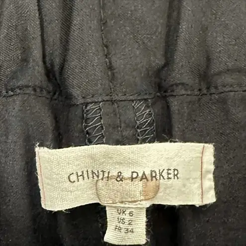 Chinti & Parker Black Rainbow Drawstring High Waist Shorts Size 2