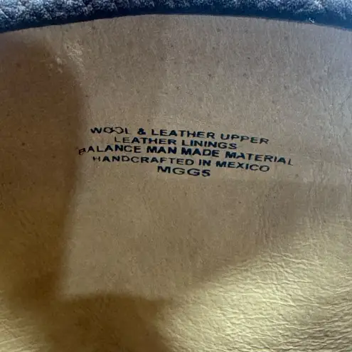 Born Tizoc Indain Blanket Mid Calf Boots Leather Wool Men 8 Women 6.5 Brown