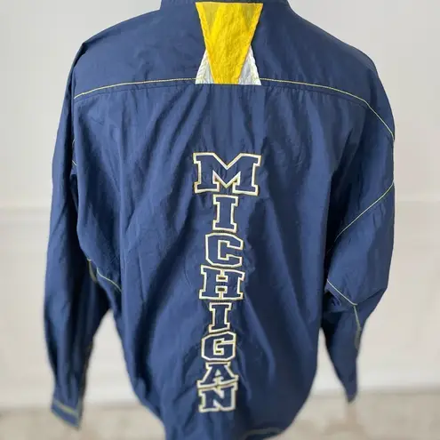 Nike Vintage 90s  University of Michigan U of M Wolverines Lined Windbreaker M