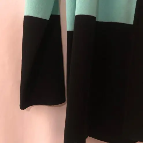 Misook EXCLUSIVELY  Colorblock Open Cardigan with Shoulder Pads Size S - Image 4