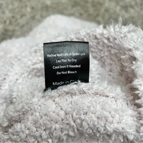 Shop The Mint Teddy Sherpa Pullover Sweater in Light Blush Pink Small