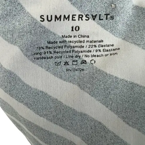 Summersalt The Low Rise Bikini Bottom - Modern Zebra In Chocolate & Sea Urchin