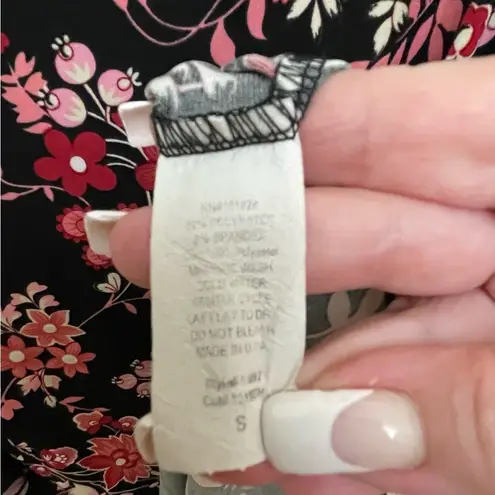 Vintage Y2K Floral Skirt Black Pink Red With Mesh