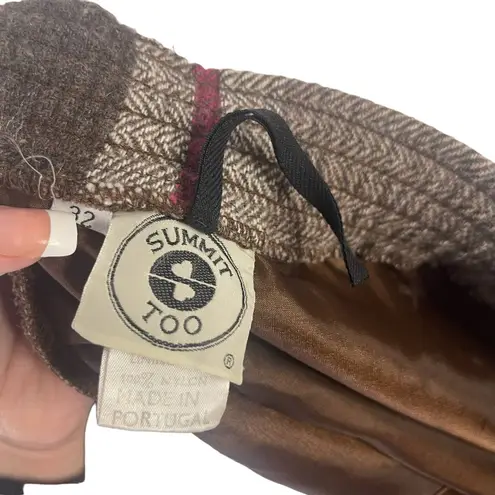 Summit Too Vintage 90s Women's Size 32 Wool Academia Plaid Maxi Skirt Brown