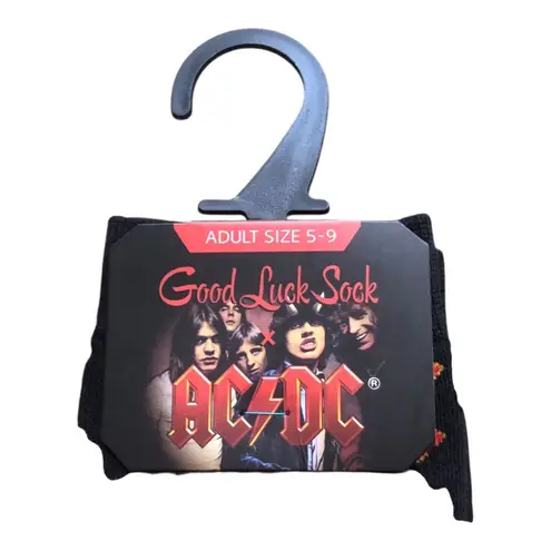 Good Luck Sock Women’s Colorful Pop Culture AC/DC Band Socks Adult Size 5