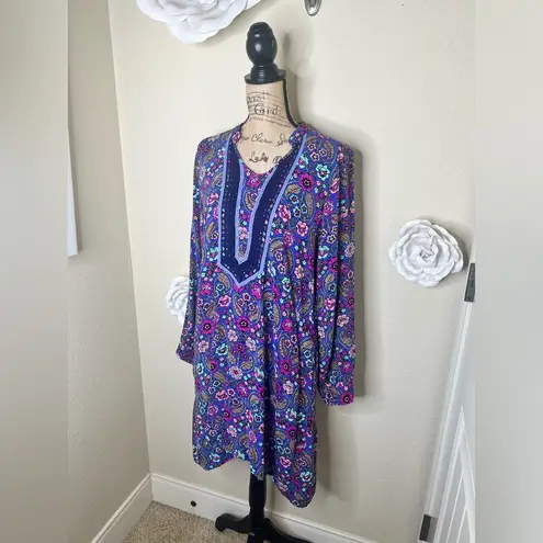 Matilda Jane NTM: Thoughts & Dreams High Low Floral Blueish Purple Dress Sz L