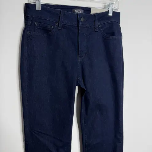 NYDJ NWT Barbara Bootcut Jean In Rinse Dark Blue Wash Size 8
