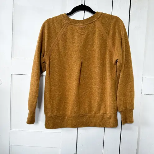 prAna  | Cozy Up Crewneck Sweatshirt in Mustard Yellow