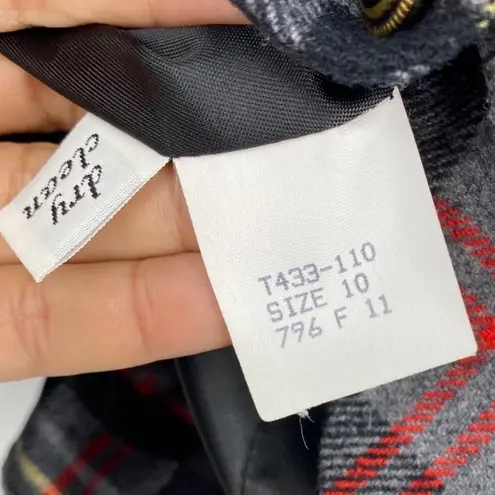 Pendleton Wool Tartan Plaid Cropped Blazer Red Black Size 10