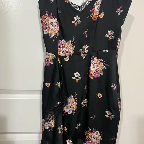 Slate + Willow FLAWED Black Floral Sleeveless Dress Size 6 US