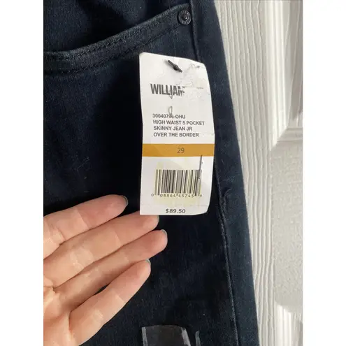 William Rast Women's 29 Black Sculpted High Rise High Waist Skinny NEW