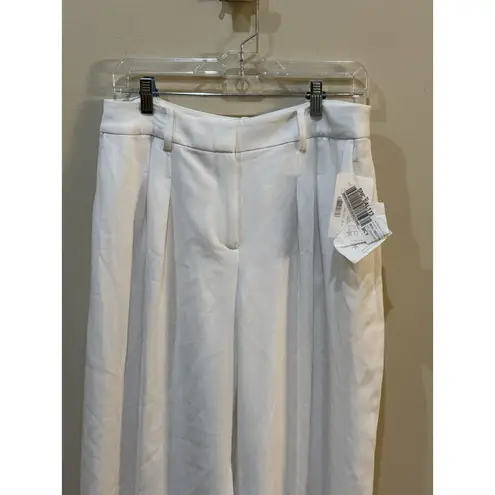 Karl Lagerfeld PARIS Women's White Pleated Wide-Leg Pants Size 6