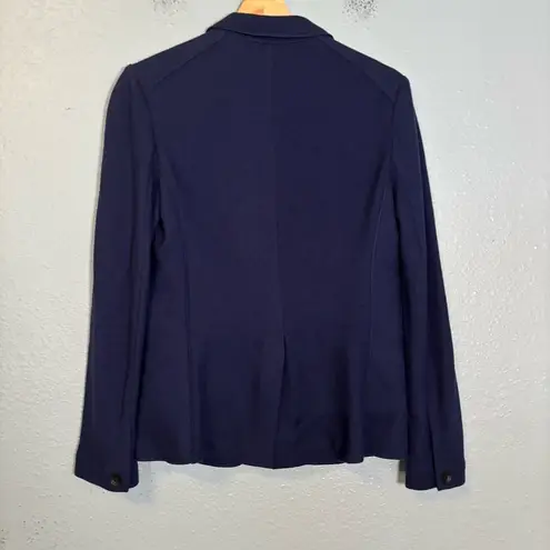 Rag and Bone  Womens Navy Blue 100% Wool Knit‎ Blazer Sz 0 Preppy Office Designer thumbnail 6