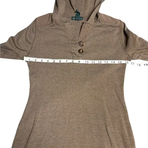 Lauren Ralph Lauren Vintage Sweatshirt Hoodie Dress Women's Small Light Brown Tan