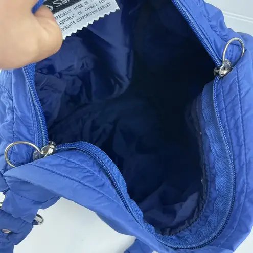 VTG Samsonite Sammie Series 96 Blue Nylon Puffer Bag Travel Purse Carryon Tote