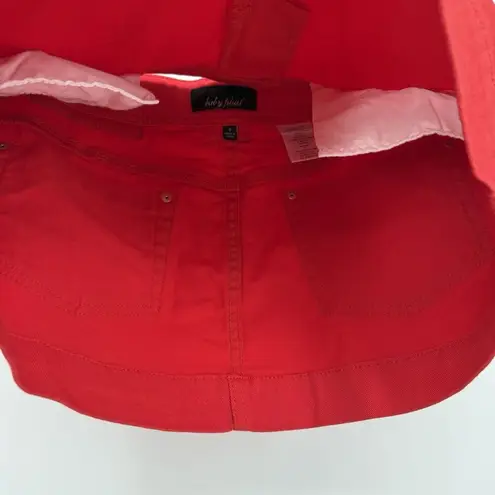 Baby Phat Micro Mini Skirt Red Beaded Gold Size 9 Junior Y2k Cotton