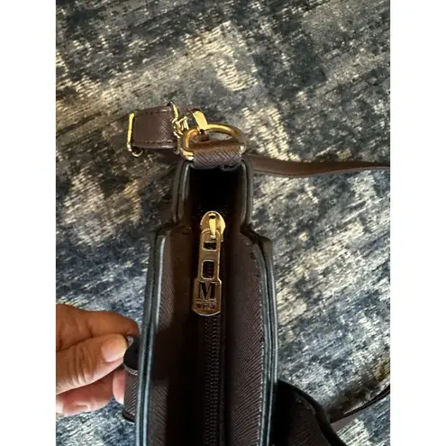 Montana West Brown Vinyl Small Satchel Bag Gold Western Crossbody Designer NWOT