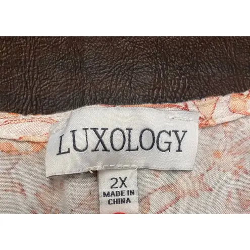 Luxology Wrap Top Popover Flutter Sleeve Knee Length Dress 2X Fall Autumn Casual - Image 6