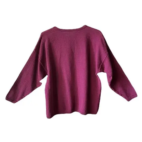 Vintage Chic 80s sunflower, waffle, print sweater Size M