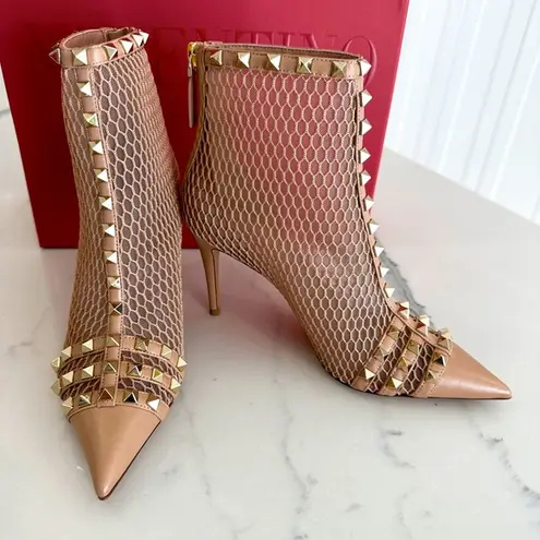 Valentino Garavani Alcove Mesh Rockstud Booties