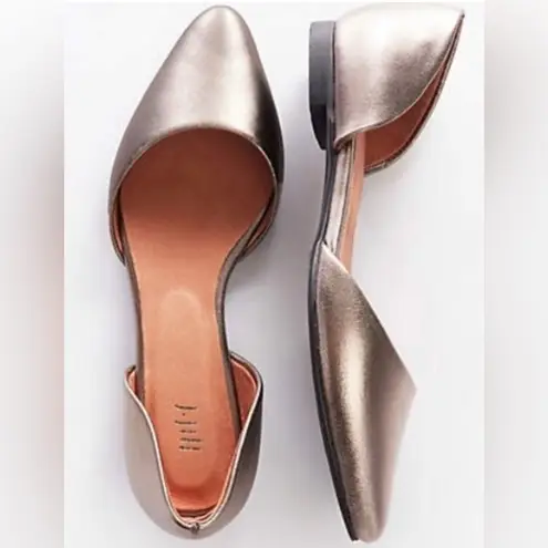 J.Jill Ida D’Orsay Metallic Pewter Flat Size 9.5 Gray
