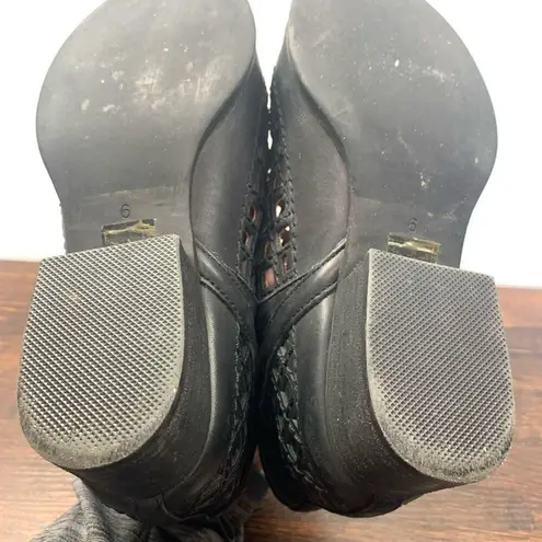 Jeffrey Campbell  Women's Pointed Toe Laser Cut Ankle Boots Black Size 6 thumbnail 8