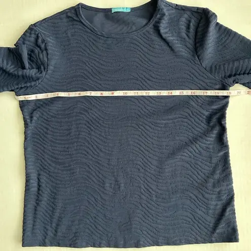 J. McLaughlin Women’s Blue Kyla Textured Bell Sleeve Top Small